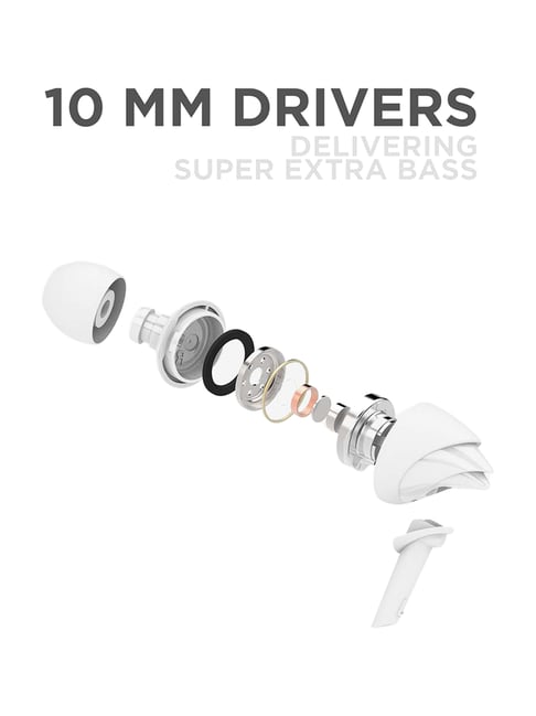 Buy Boat BassHeads 100 Earphones with Mic (White) Online At Best Price