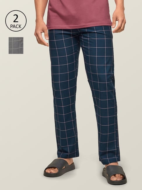 Tommy Hilfiger Mens Modern Fit TH Flex Stretch Navy Blue Windowpane Suit  Pants  Macys