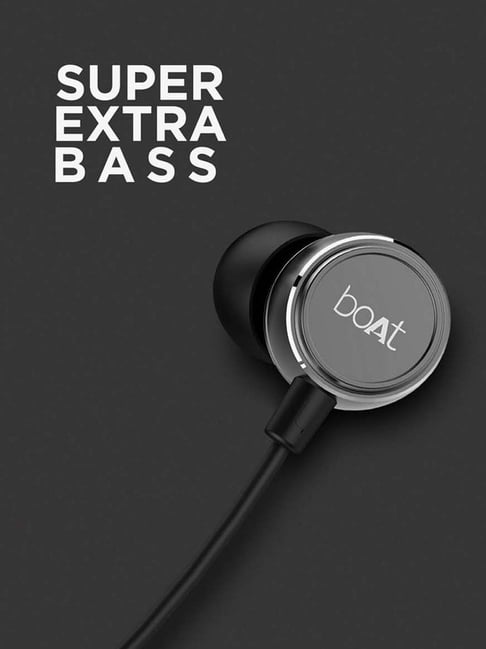Buy Boat BassHeads 172 Wired Earphones with Mic (Black) Online At Best