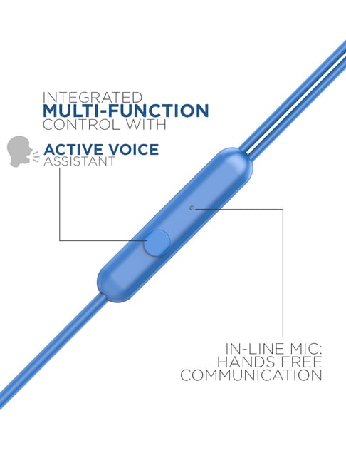 Buy boAt BassHeads 103 T Wired Earphones (Blue) Online At Best Price Tata CLiQ