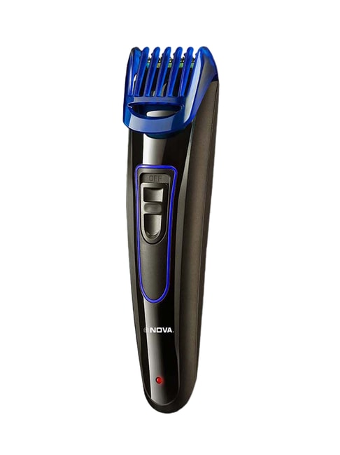 Nova NHT-1071 Cordless Rechargeable Trimmer (Black and Blue)
