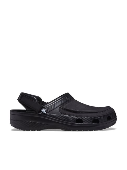 Crocs Men's Yukon Black Back strap Clogs