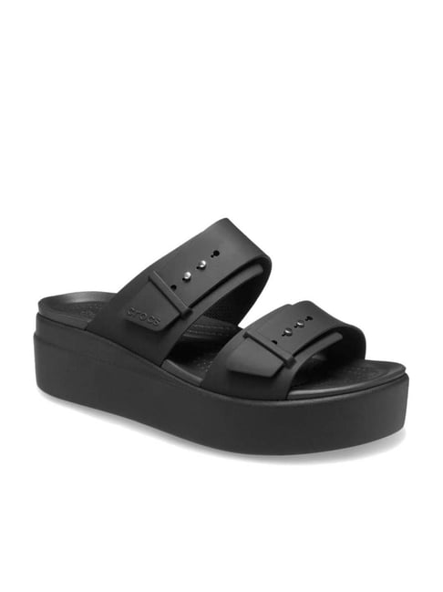 Buy Crocs Women's Brooklyn Black Casual Wedges for Women at Best