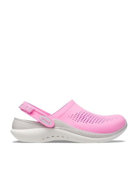 Buy Crocs Women's Literide Taffy Pink Back Strap Clogs for Women at ...