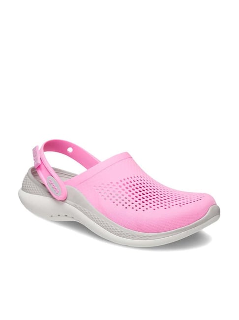 Buy Crocs Women's Literide Taffy Pink Back Strap Clogs for Women at ...