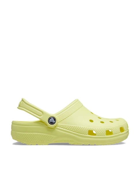 White crocs with yellow strap hot sale