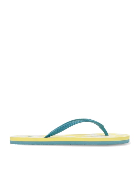 Puma Women's Swift Blue & Yellow Flip Flops