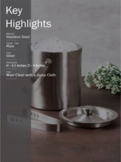 Buy Nestroots Ice Bucket Bar for Home bar Ice Bucket with Tong at Best
