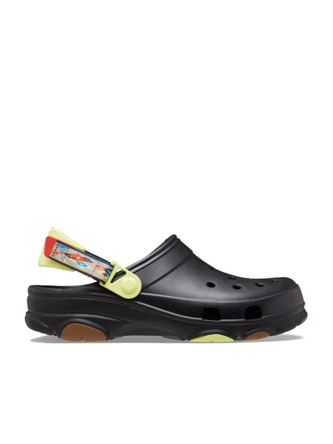 Crocs Men's Classic Black Back Strap Clogs