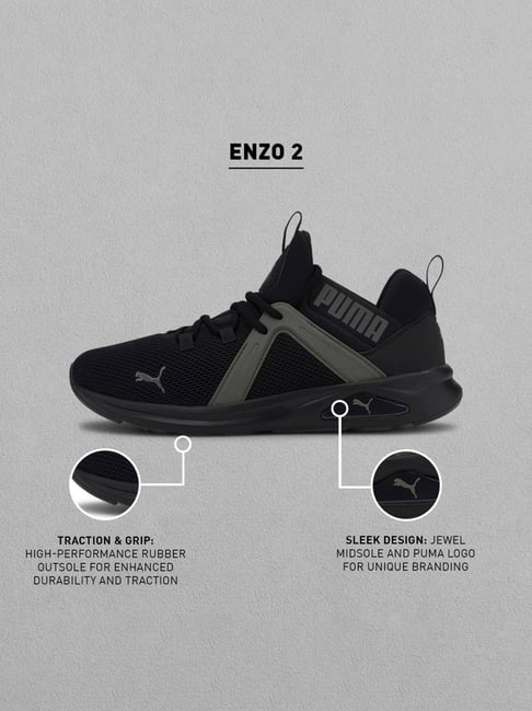 Puma Men's Enzo Black Running Shoes
