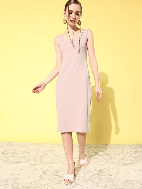 Pink Midi Dress - Tiered Pleated Midi Dress - Bustier Midi Dress - Lulus