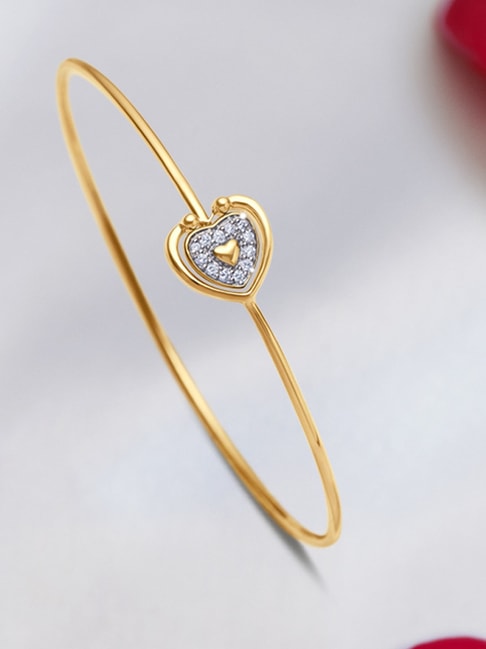 Heart Motif Pearl Gold Drop Earrings