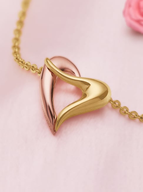 Tanishq gold heart hot sale shaped pendant