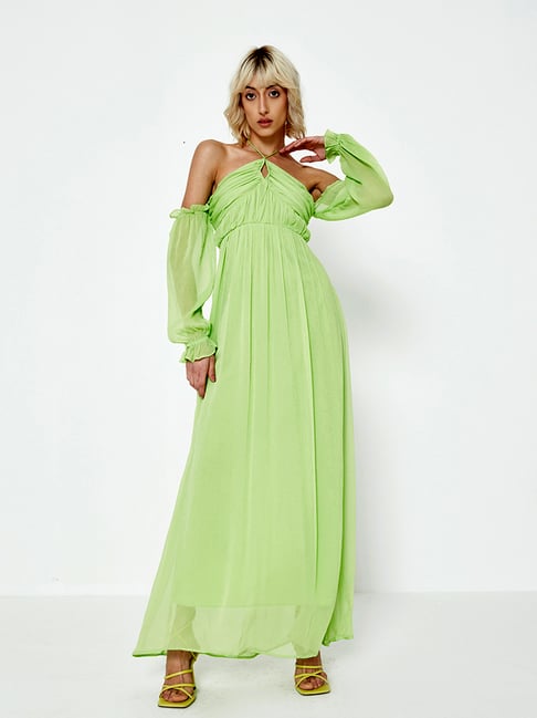 Cover Story Green Maxi Dress Price in India