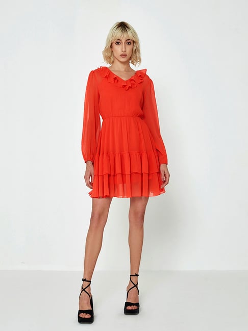 Cover Story Red Skater Dress Price in India