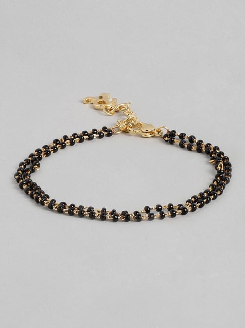 Black Beads Bracelet (काला मोती ब्रेसलेट) | Buy Black Stone Bracelet