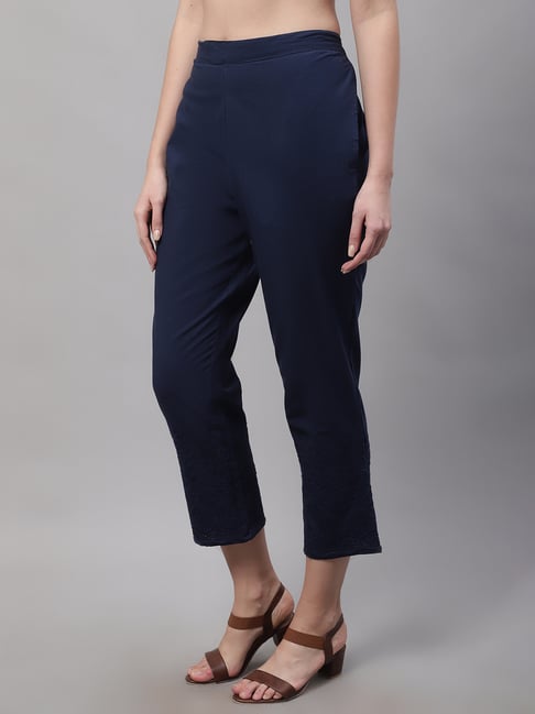 Buy Biba Navy Yoga Pants for Women's Online @ Tata CLiQ