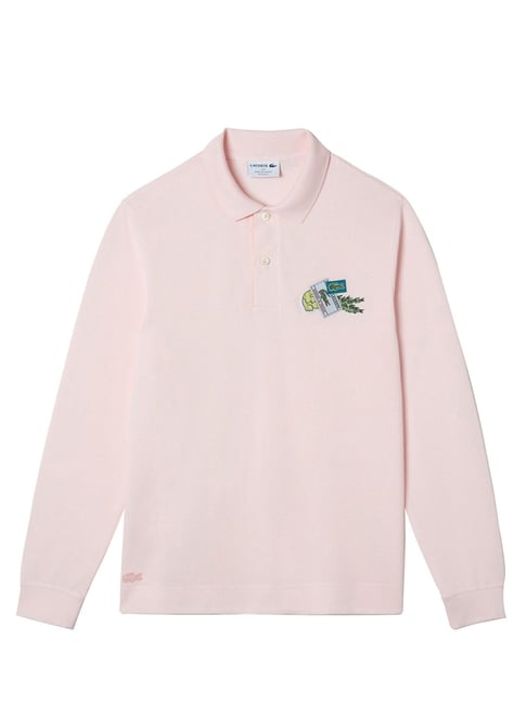 Lacoste Pink Cotton Regular Fit Polo T-Shirt