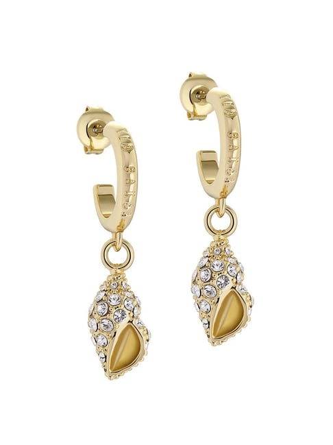 fcity.in - Vintage Dangle Champagne Diamond Earrings / Fancy Earrings Studs