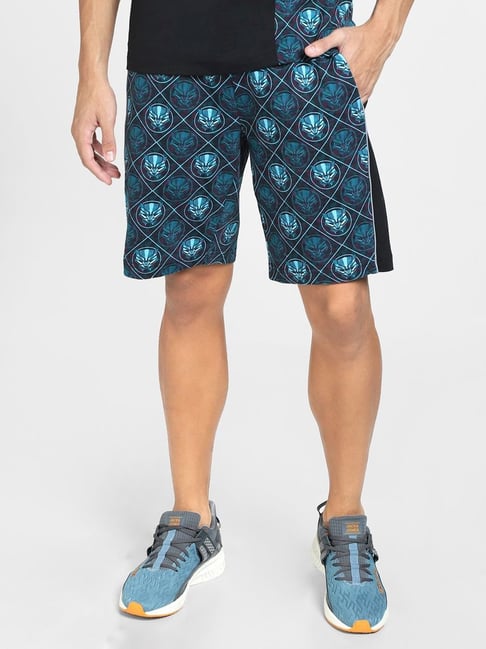 Jack & Jones Blue Cotton Regular Fit Printed Shorts-picture-39