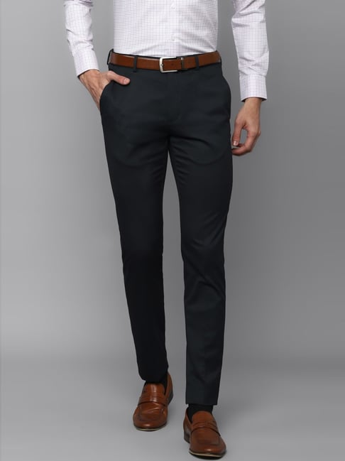 Louis Philippe Black Slim Fit Trousers-picture-23