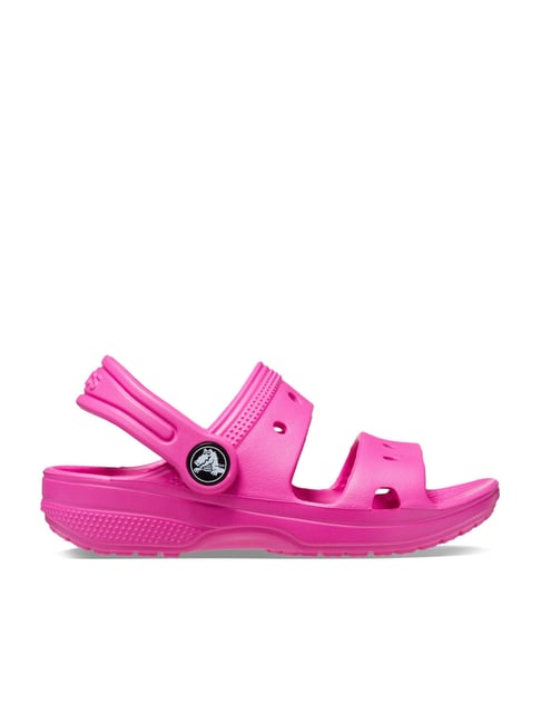 Crocs Kids Classic Pink Back Strap Sandals