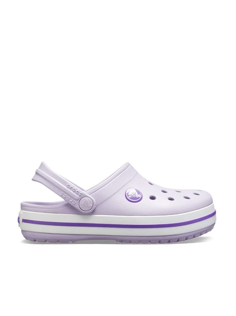 Crocs Kids Crocband Lavender Back Strap Clogs