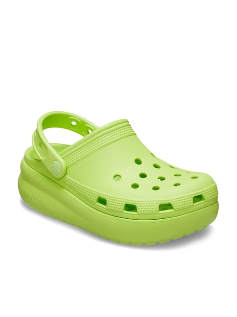 Lime green online crocs