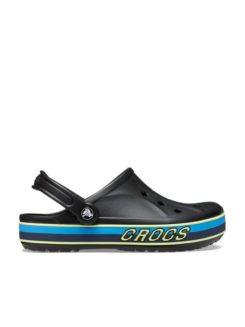 Crocs Kids Bayaband Black Back Strap Clogs