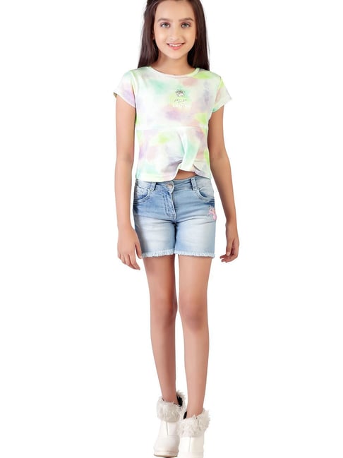 tiny★girl Pink Printed Shift Dress for Girls – Chic Casual Wear – Tiny Girl