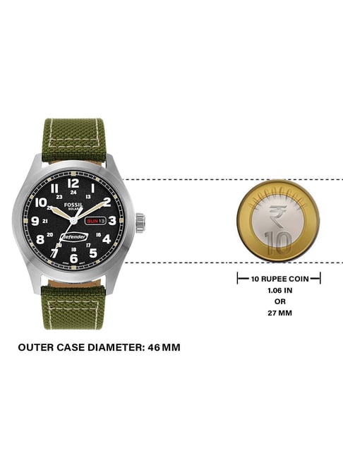 Defender Solar-Powered Medium Brown LiteHide™ Leather Watch - FS5974 -  Fossil