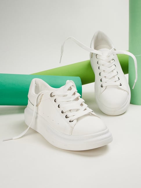 Ginger by Lifestyle Women's White Sneakers