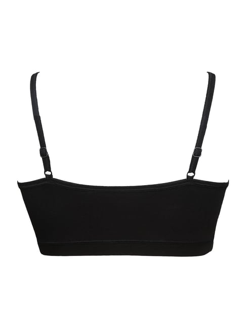 Sillysally Kids Solid Black Bra (Pack Of 2)