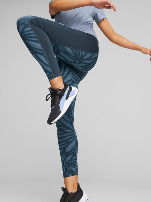 SILVERTRAQ Blue Logo Print Leggings