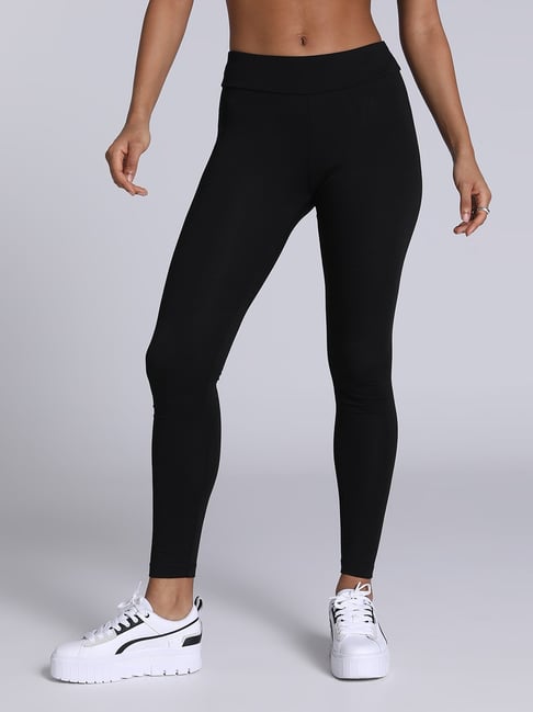 Puma Black Cotton Training Leggings