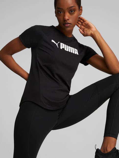 Puma Black Logo Sports T-Shirt