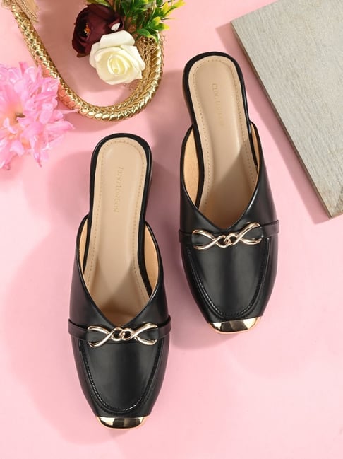 Buy Clog London Women's Black Mule Shoes for Women at Best Price