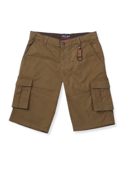 Gini & Jony Kids Brown Solid Bermudas