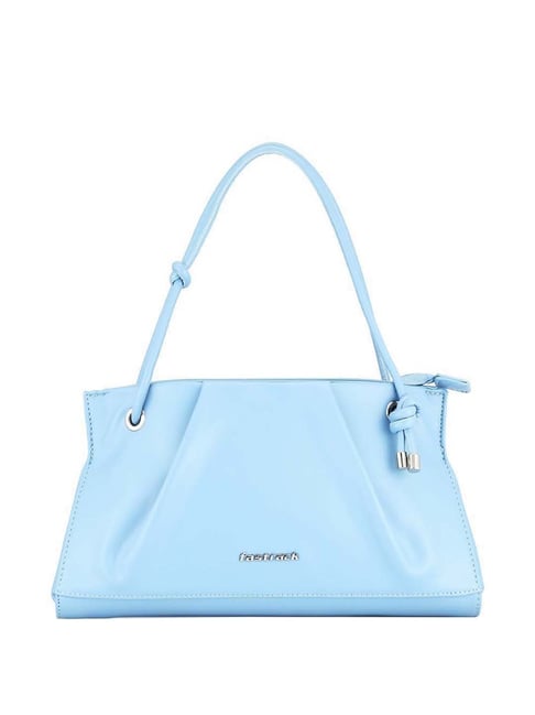 Womens Latest Real Leather Messenger Bag Sky Blue