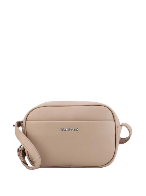 Fastrack Beige Solid Medium Sling Handbag-image-48
