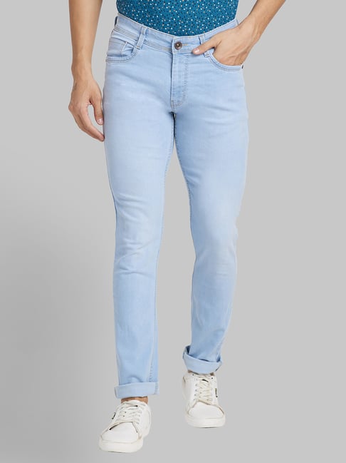 Park Avenue Light Blue Regular Fit Jeans