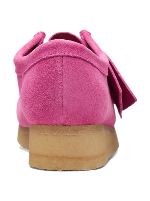Clarks Women's Wallabee Pink Derby Shoes