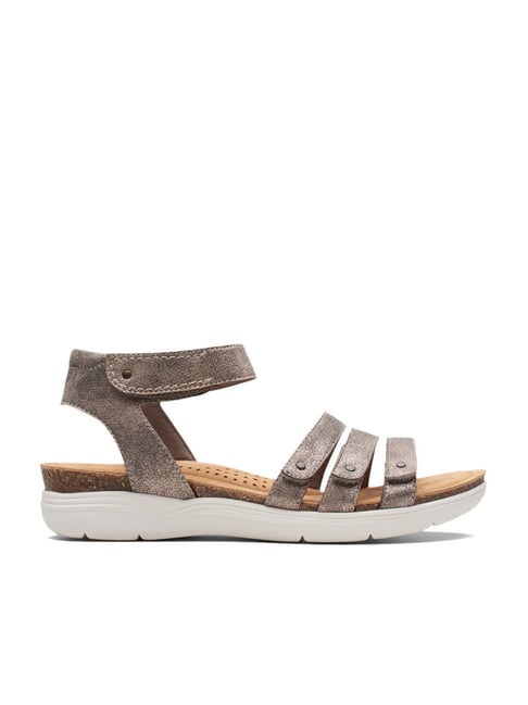 Buy Clarks Womens Flex Sun Wedge Sandals Stone