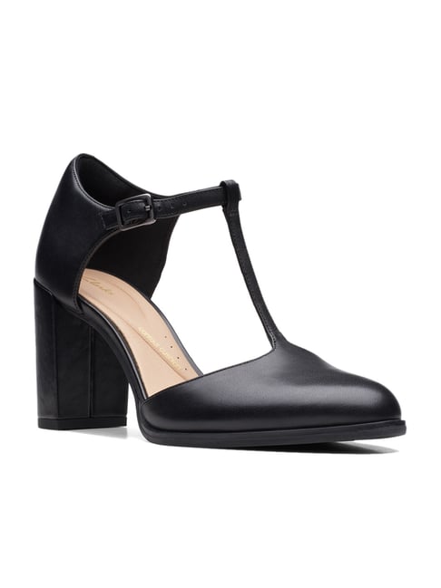 Clarks Artisan Sandals Womens 5 M Strappy Heels Slingback 85399 Black  Leather | eBay