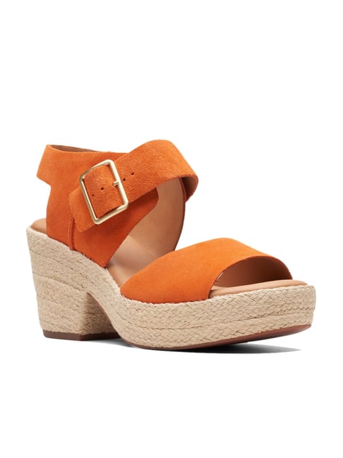 Clarks on sale orange sandals