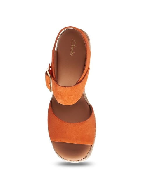 Clarks 2025 orange sandals