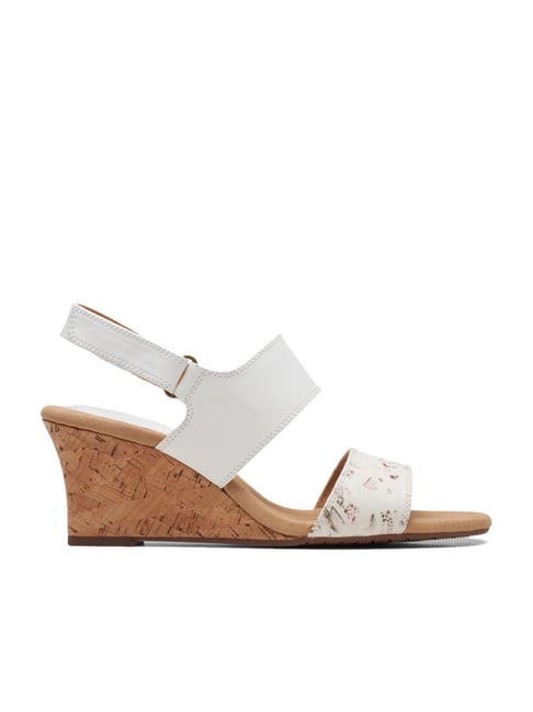 Womens white wedge discount sandals