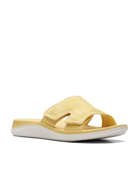 Clarks yellow wedges on sale