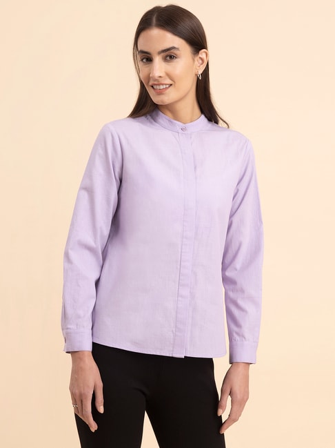 Fablestreet Lilac Formal Shirt Price in India