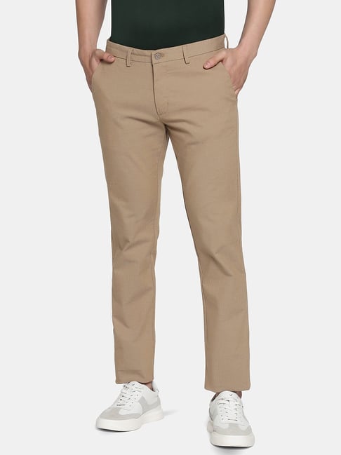 Buy Peter England Jeans Khaki Skinny Fit Trousers for Mens Online @ Tata  CLiQ